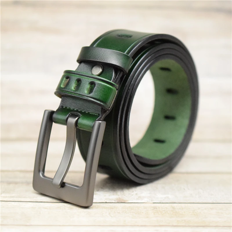 green designer belt
