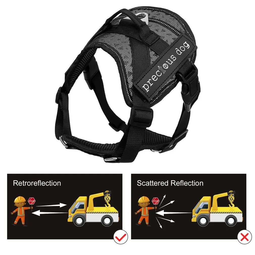 Adjustable Pet Dog Harness Collar Halter Harnesses Comfortable Breathable Mesh Walk Safety Pet Vest Dog Supplies