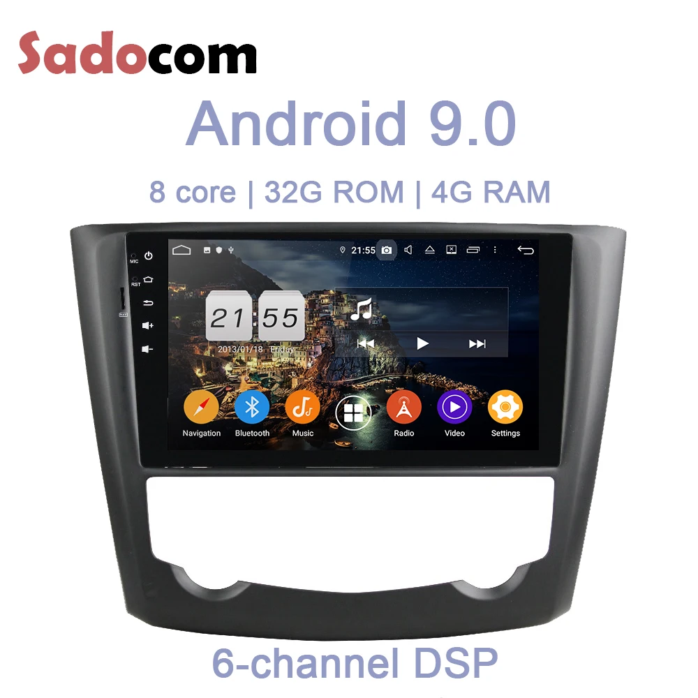 Android 9,0 4 Гб ram 8core 32G Автомобильный dvd-плеер gps ГЛОНАСС карта RDS радио wifi Bluetooth DVR камера для Renault Kadjar