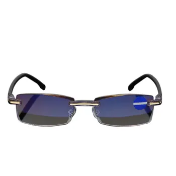 

Rimless Diamond-cut Reading Glasses Anti-blue Light and Blue Film Integrated for Women Men +1---+4 Full Degree