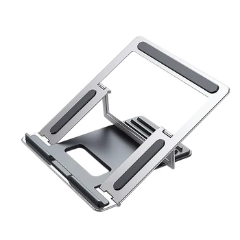 

Laptop Stand 4-Stage Regulation Adjustable Portable Notebook Holder Aluminium Riser for Laptops/Tablets Up to 15.6Inch