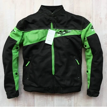 

Black Green White Men's Motorcycle Summer Riding Jacket Mesh Breathable for Kawa saki Knight Racing Clothing Riding Jacket