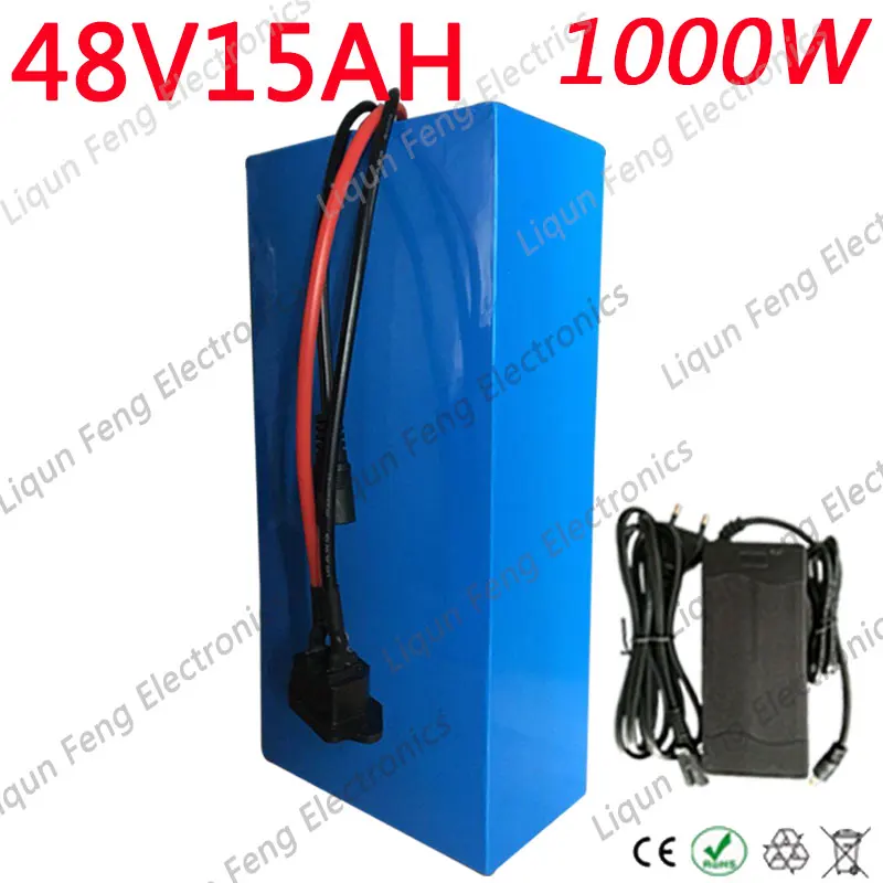 Perfect 48V 15AH Battery Pack 48V 15AH 1000W Ebike E-scooter Lithium ion Battery 30A BMS and 42V 2A Charger Free Customs Tax 0