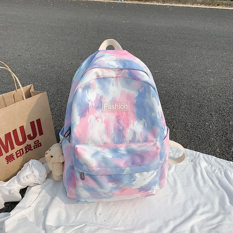 

New Trend Female Japanese Style Backpack College School Bagpack Soft Fabric Gradient Backpack Mini Backpack Backpack Women
