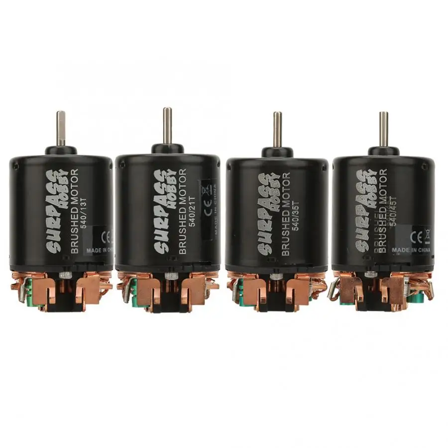 

Hot Surpass Hobby 540 35T/21T/45T/13T Brushed Motor 60A ESC with 6V/2A BEC for 1/10 Off-road RC Racing Car Truck Toys Parts