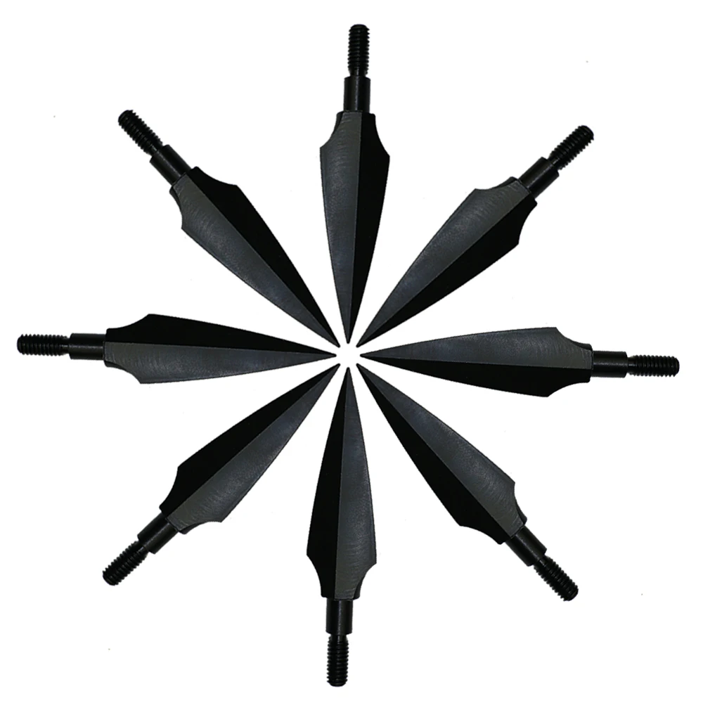 6/12pcs High Carbon Steel Arrowheads Broadheads 125/150 Grain Arrow