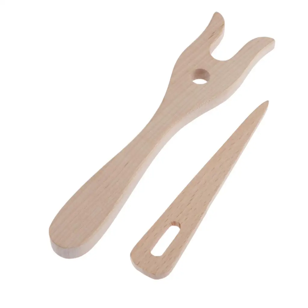 Natural Wooden Knitting Fork Lucet Tool for Knitting Cordmaking for Crocheters