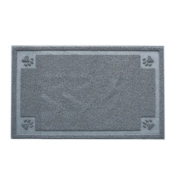 

Rectangular Durable Cat Litter Mat Cute Cat Paw Print Easy Clean Soft Cotton