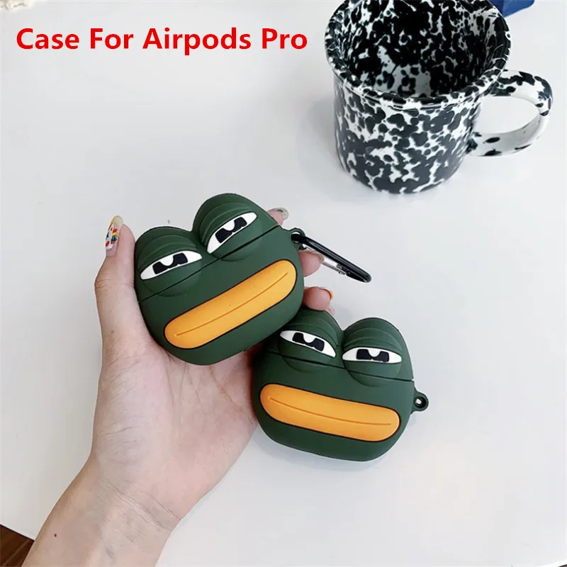 Cartoon bear Case For Airpods Pro Silicone Cute 3D Frog Earpods Protactive Cover For Apple Air pods Pro 3 Cases
