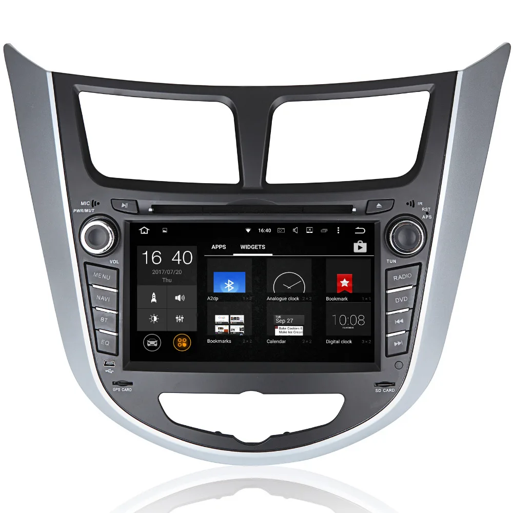 Автомобильный dvd проигрыватель с gps 2 din Android 9 0 ОЗУ Гб для Hyundai Verna Solaris 2011 2012 2013 2014 2015