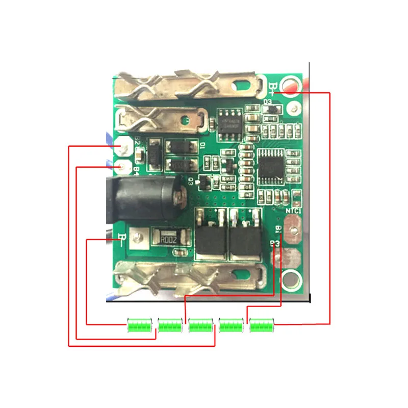 

BMS 5S 18V 21V 20A 18650 Lithium Pack Li-Ion Battery Charging Protection Board Circuit BMS Module For Power Tools Hand Drill