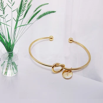 

Personalized Letter Bracelet Gold Silver Color Stainless Steel Bangle Custom Name Necklaces Initial Charm Jewelry for Women