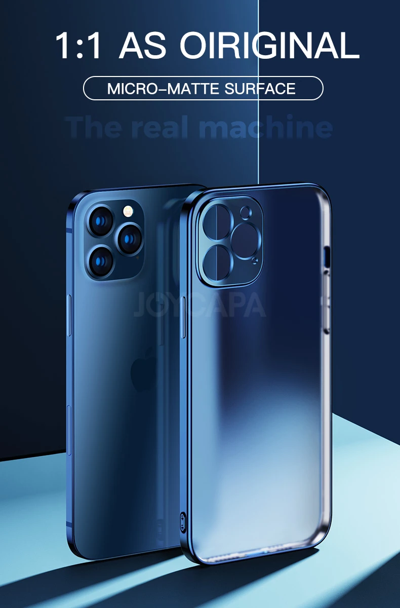 Luxury Plating Frame Clear Matte Soft Case For iPhone 12 11 13 Pro Max Mini X XR XS 6 7 8 Plus SE 2 Transparent Silicone Cover iphone 11 Pro Max  case