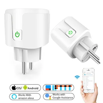 

Smart Plug EU WiFi Socket 16A Timing APP Control Via IOS Android Phone Work With Alexa Google Home Mini Voice Control Smart Home