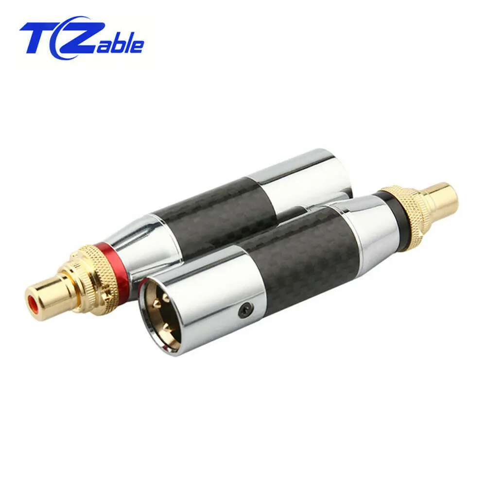 Переходник с XLR на RCA 2 шт. 3 контактный переходник мама из углеродного волокна