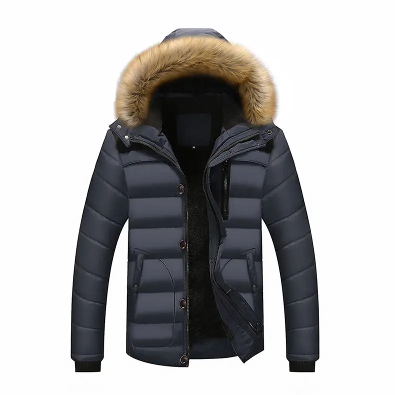 -20 'C Winter Fleece Warm Men Jacket Coats Wind Resistant Autumn Thick Fur Trim Hooded Jacket Mens Cotton Padded 2019 MuLS Brand 02