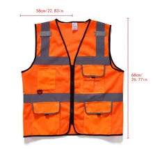 Светоотражающие полосы безопасности жилет молния передний защитный комбинезон лента Спецодежда Комбинезоны D08B