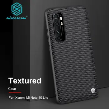 

For Xiaomi Mi Note 10 Lite / Note10 Lite Case Casing Textured Nylon Fiber Frosted Hard PC Soft TPU Flip Leather Bag Cover Case