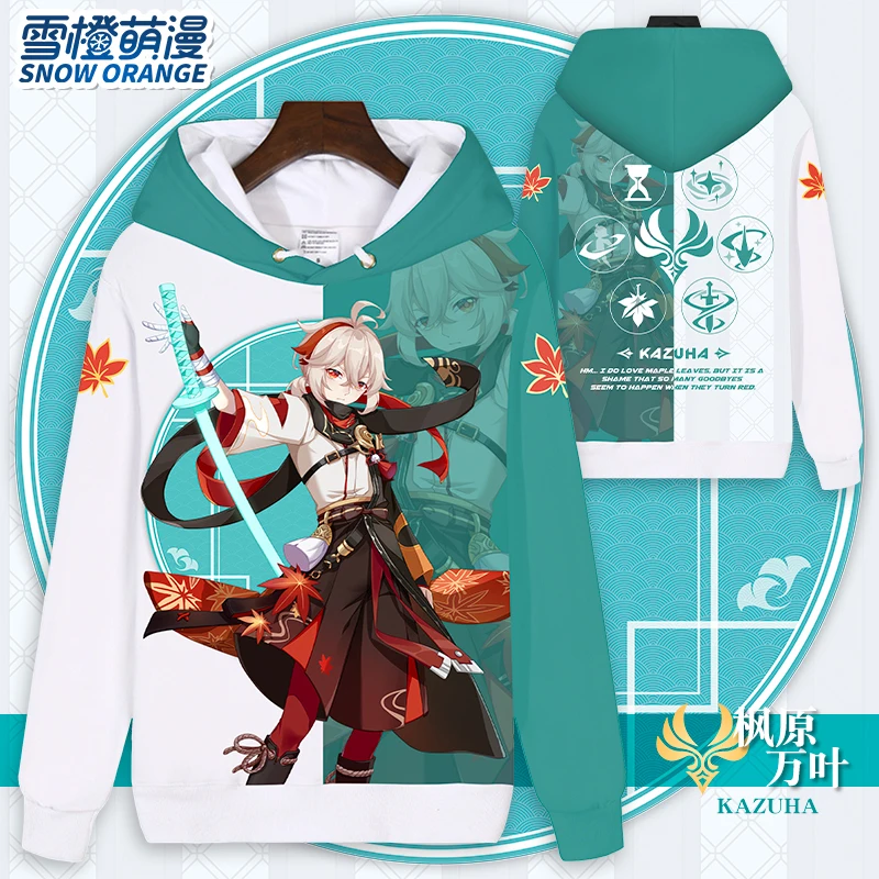 Kostum Cosplay Dampak Genshin Kamisato Ayaka GanYu KeQing Beelzebul Kaehara  Kazuha Game Uniseks 3D Hoodie Sweatshirt Suit - AliExpress