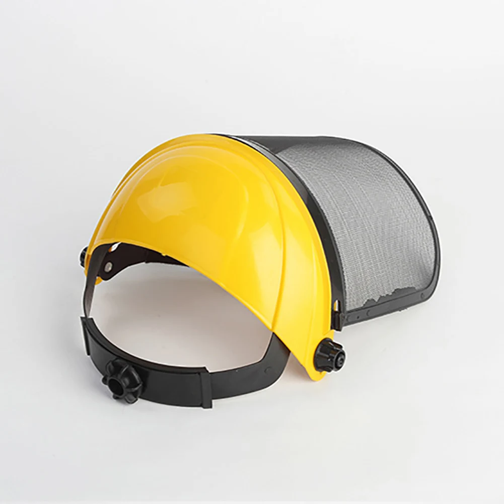 A Safety Helmet Tool Protective Anti Shock 180 Degree Metal Trimmer Cut Grass Outdoor Half Full Face Large Garden Adjustable - Цвет: A