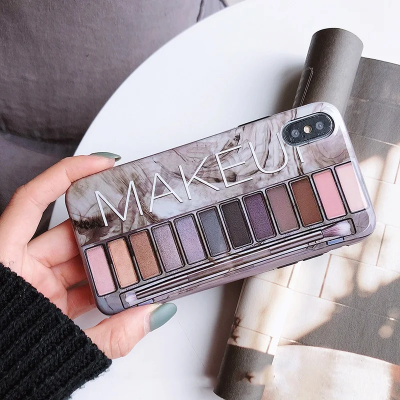 

KISSCASE Girly Phone Case For iPhone X XS XS Max XR 11 Pro Max Eyeshadow Makeup Case For iPhone 8 7 6 6S 6 S Plus 11 Soft Coque