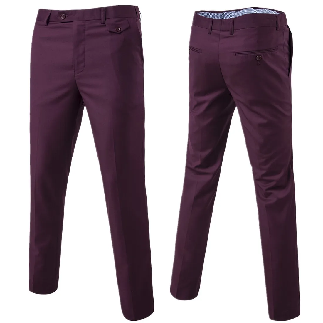 Men's Daily Going out Straight / Business Pants- Solid Colored Formal Style Spring Fall Light Blue Light gray Royal Blue Multic