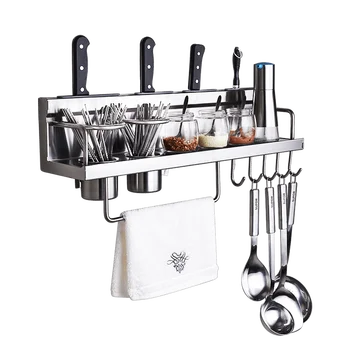 

Kitchen and bathroom 304 stainless steel kitchen racks pendant storage wall 94037