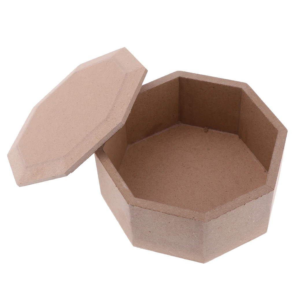 Unfinished Wood Wooden Jewelry Box Organizer Storage Case with Cover for Kids DIY Craft Painting Wood Crafts