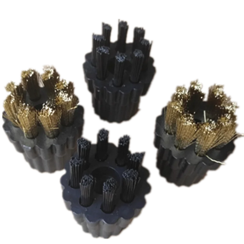Steaming Cleaner Machine Parts 4pc/lot 2pcs Plastic Brush+2pcs Copper Brush