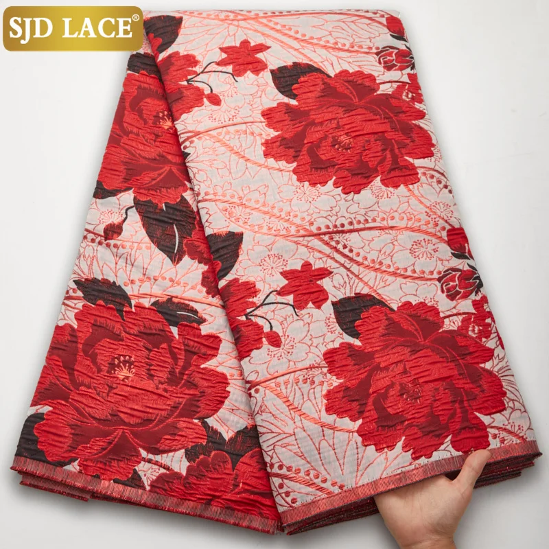 Кружевная французская парчовая кружевная ткань SJD африканские Позолоченные