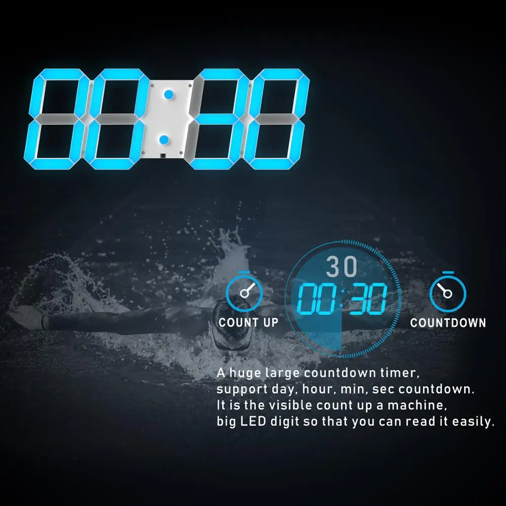 Объемные большие настенные часы KOSDA зеркальные для самостоятельного декора