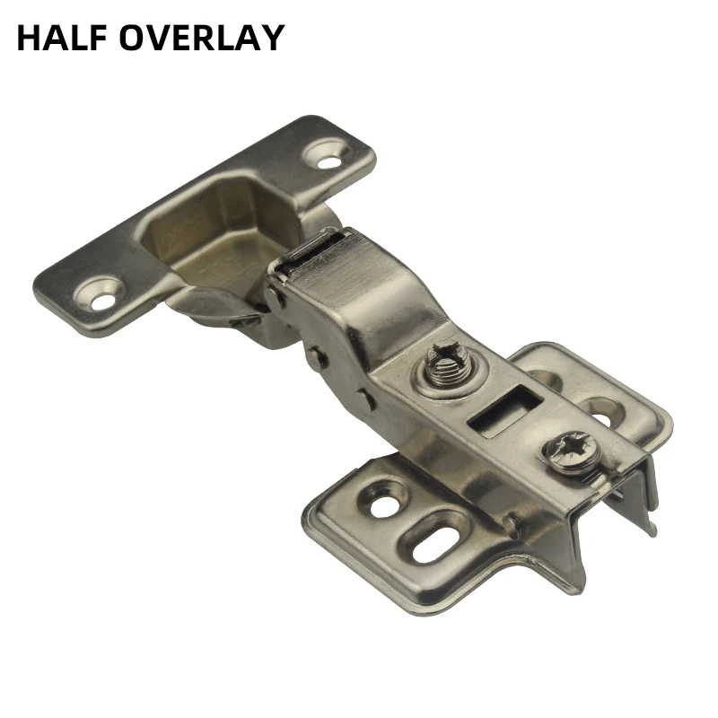 Door hydraulic hinge Damper Buffer Soft Close Cold rolled steel hydraulic hinges for kitchen Furniture Hardware - Цвет: Half Overlay