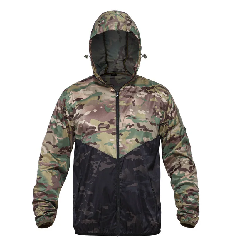 ReFire gear камуфляжные Тактические Кожаные куртки мужские Ультра-легкие быстросохнущие армейские куртки с капюшоном Военная летняя одежда с изображением рыбы