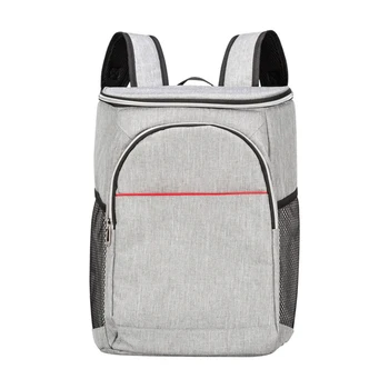 

18L Insulated Cooling Zipper Adjustable Strap Lunch Bag Picnic Backpack Travel Oxford Cloth Carrier Outdoor Camping Portable