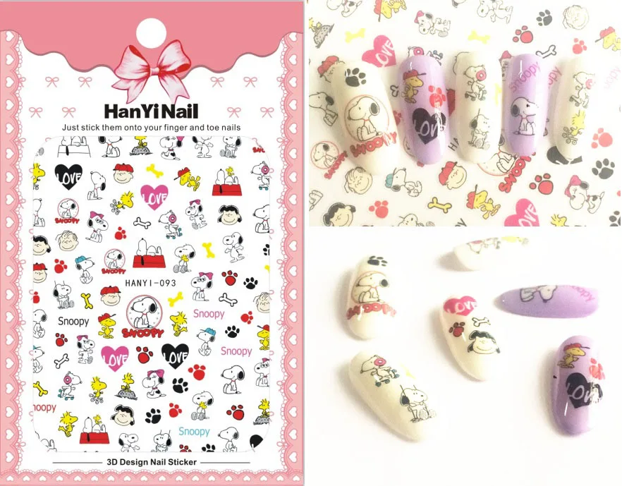 

Cartoon Patterns !Nails Art Manicure Back Glue Decal Decorations Design Nail Sticker For Nails Tips Beauty