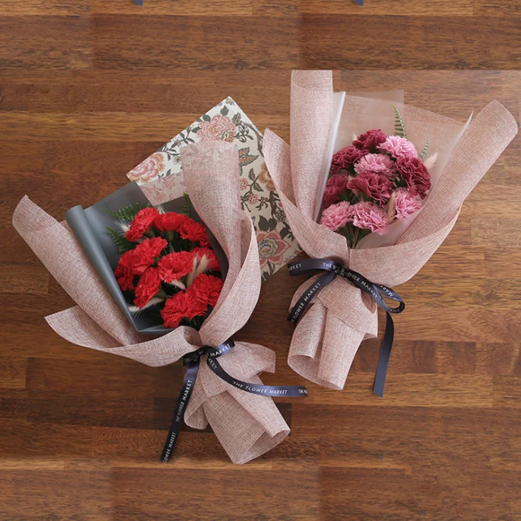 48cm X 5yards Linen Fabric Flower Packaging Bouquet Gift Wrapping Material Florist Supplies Floral Paper | Дом и сад