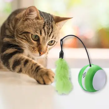 

Electric Ball Cat Toy Environmental Protection and Durability Laser Light Feather Stick Teasing Interactive Pet Products