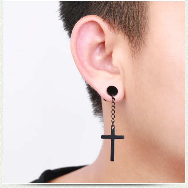 ear piercing men cross