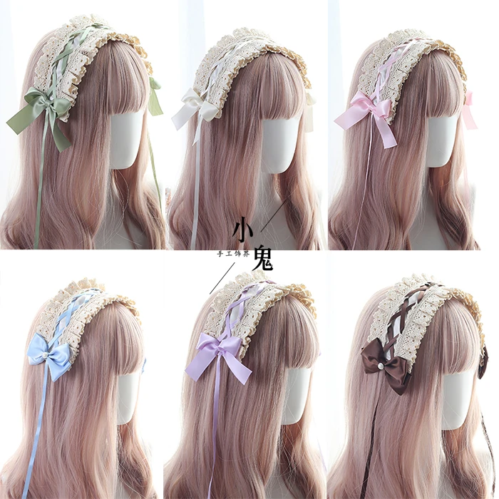Japanese-style Soft Girl Sweet Lolita Hair Band Hand-made Angel Handle  Lolita Kc Small Hair Band Body-shape Teacher - Headwear - AliExpress