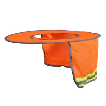 

Mesh Safety High Visibility Shade Helmets Worker Sun Shield Construction Hard Hat Stripe Outdoor Protective Full Brim Neck