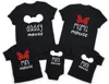 New Father Mother Kids Baby Family Matching Clothes Short Sleeve Cartoon Tops Matching Clothes Family Look Black T-Shirts 1