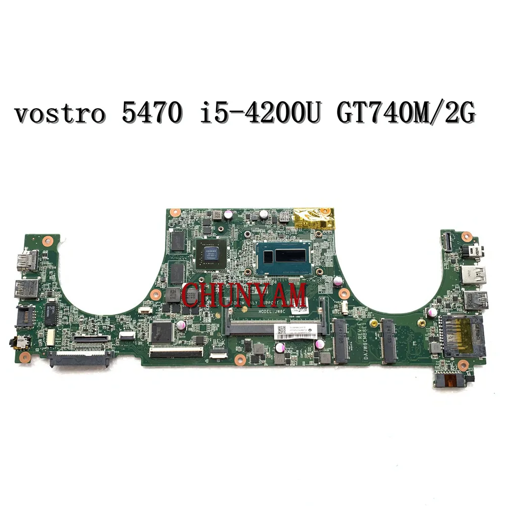 Материнская плата для ноутбука Dell Vostro 5470 DAJW8CMB8E2 REV:E I5-4200U GT740M 2G материнская notbook pc