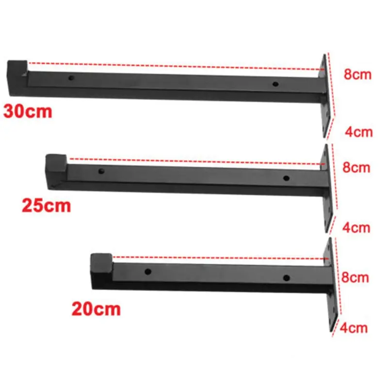 2x L New Shape Shelft Heavy Duty Industrial Iron Floating Brackets Scaffold Board Wall Mount Support Table 20cm/25cm/30cm