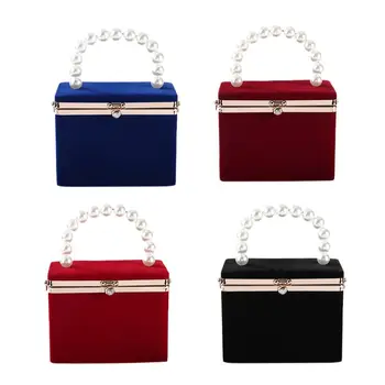 

Evening Clutch Bag for Women Artificial Pearl Box Crossbody Shoulder Handbag Wedding Party Prom Clutch Purse