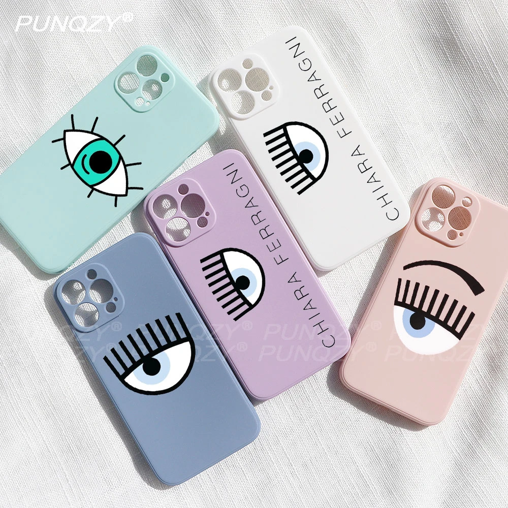 13 pro max case Ferragnies Eyes Chiara Phone Case For iphone 13 Pro Max 12 Pro 11 Pro Max XS 7 6 6S 8 Plus X SE 2020 Lucky Eye TPU Silicone Case iphone 13 pro max leather case