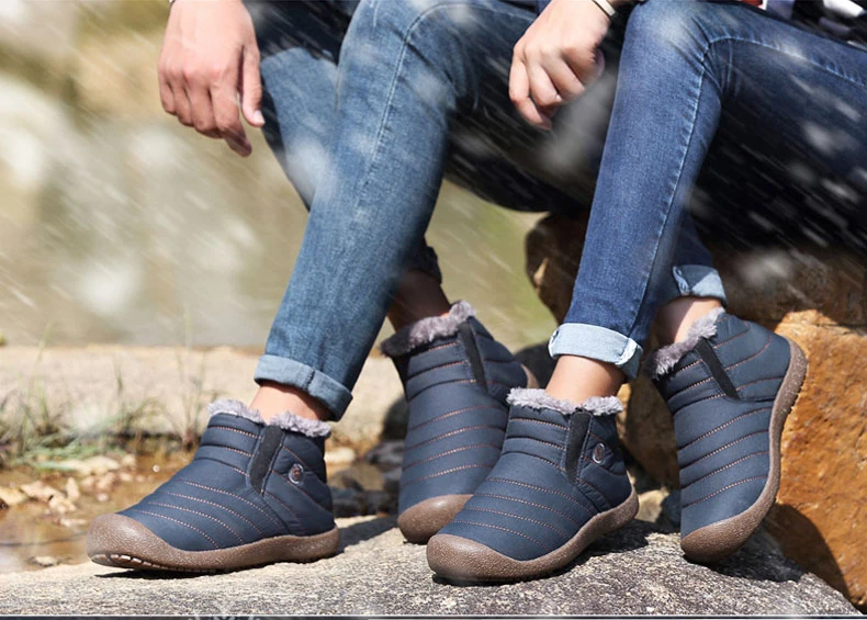 Damyuan Fashion Winter Snow Men's Sneakers Outdoor Warm and Comfortable Windproof Waterproof Non-slip Casual Running Shoes