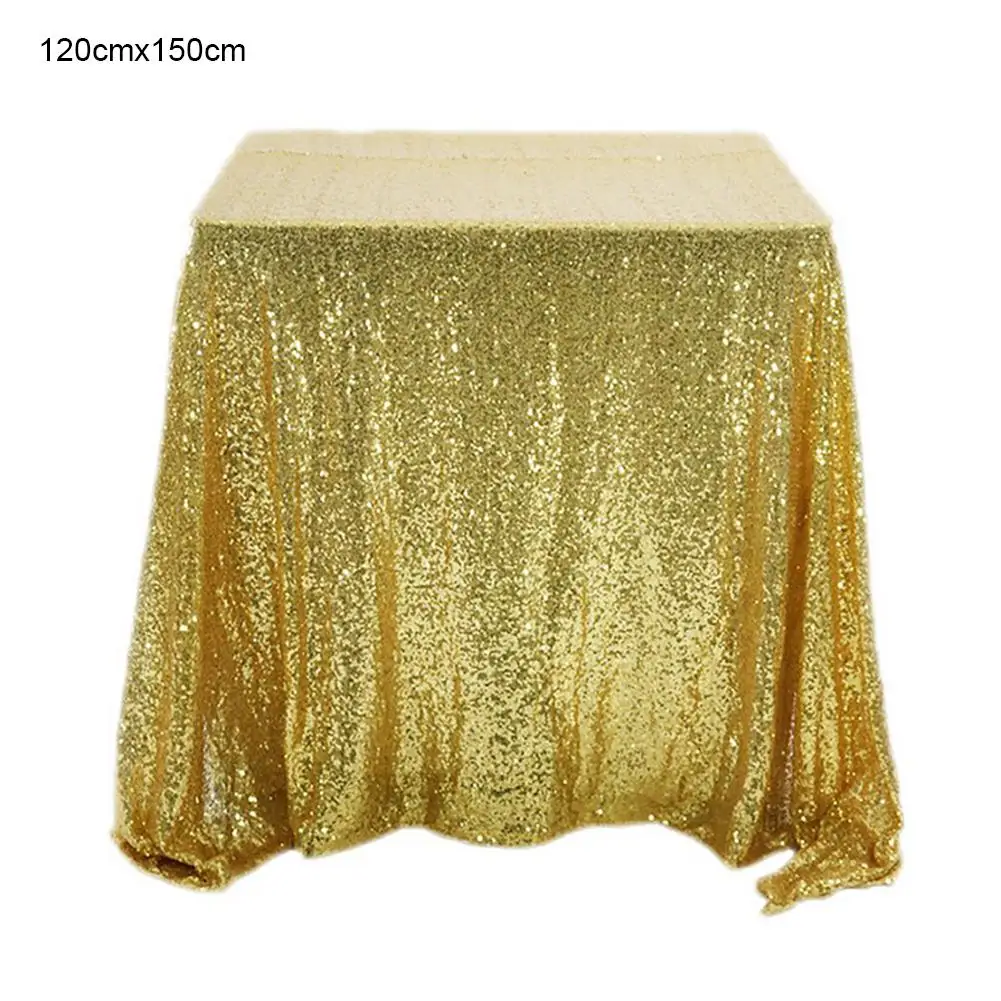  Square Gold Sequin Tablecloth Glitter Tablecloth Embroidered Sequin Table Cloth Christmas Wedding F