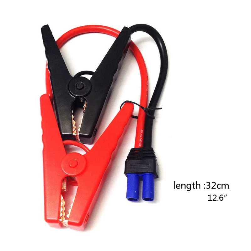 Jump Starter Emergency Lead Cable with Red Black Alligator Clamp Clip 12V 