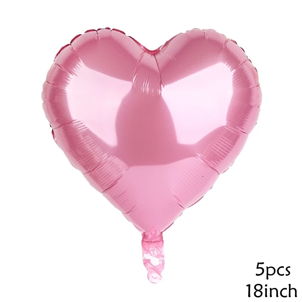 5PCS Pink Film Heart 1 комплект DIY мульти Любовь Сердце латексные алюминиевой фольги шары на день святого валентина предложение Свадьба украшения поставки - Цвет: 5PCS Pink Film Heart