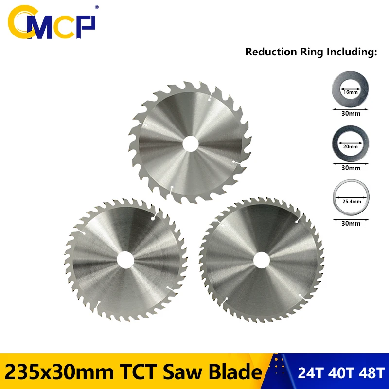 CMCP 235x30 мм TCT лезвие пилы 24T 40T 48T циркулярное для обработки древесины режущий диск